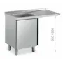 Fregadero de 1000x500 mm con espacio lavavajillas