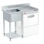 Fregadero de 1200x600 mm con espacio lavavajillas