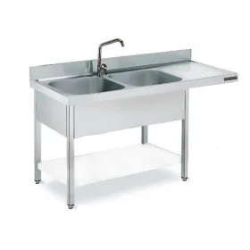 Fregadero de 1800x700 mm con espacio lavavajillas