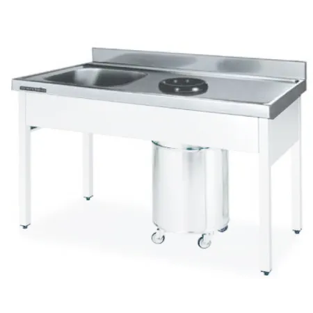 Fregadero con cubeta y aro 1400x600