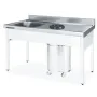 Fregadero con cubeta y aro 1400x600