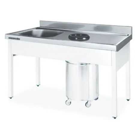 Fregadero con cubeta y aro 1400x600