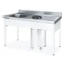 Fregadero con cubeta y aro 1400x600