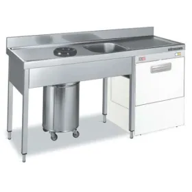 Fregadero con cubeta y aro 1400x600