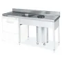 Fregadero con cubeta y aro 1400x600