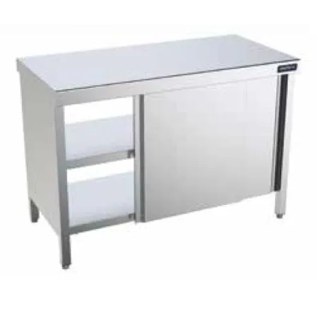 Mesa trabajo central fondo 700 con puertas