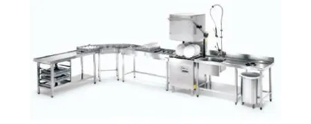 Zona de lavado industrial para cocinas profesionales